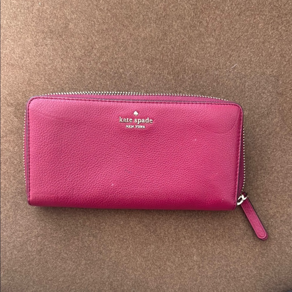Kate Spade Pink Saffiano Leather Wallet